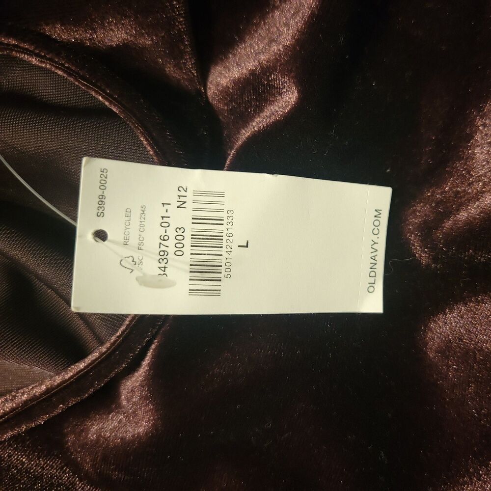 Old Navy Large Off The Shoulder Cowl Neck Mini Dress Velvet Ruched Sleeveless - Picture 13 of 13